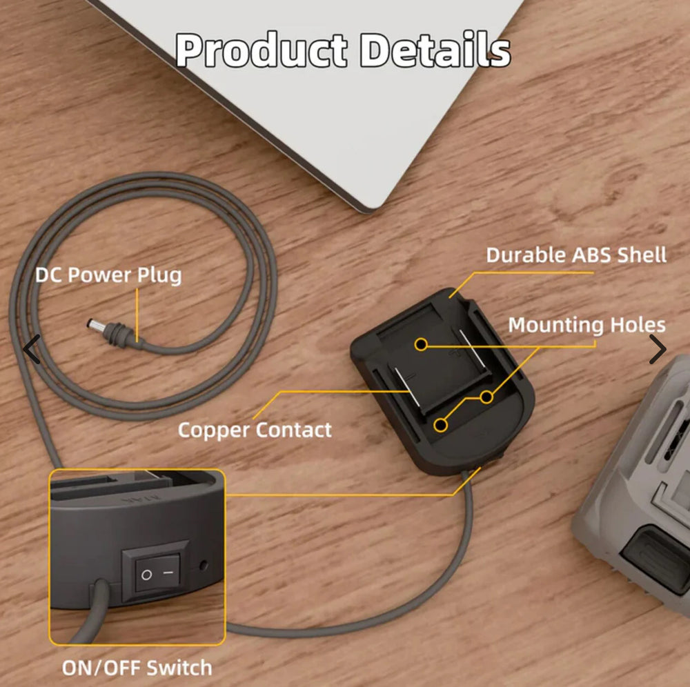 Starlink Mini Makita 18V Battery Adapter โ Heavy Duty 14AWG Cable SpaceTek - Starlink Mounts & Accessories