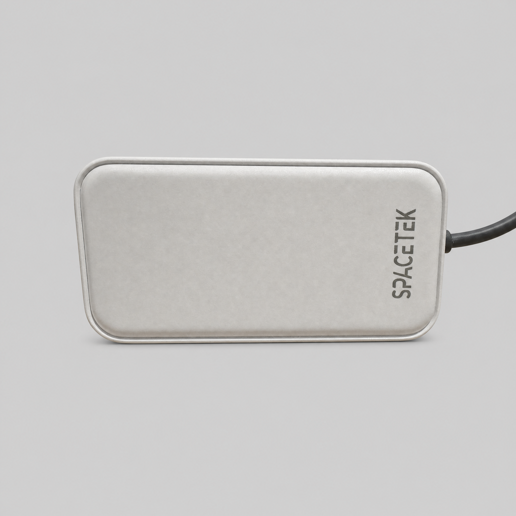 Front view of white Starlink Mini compatible 30V power adapter