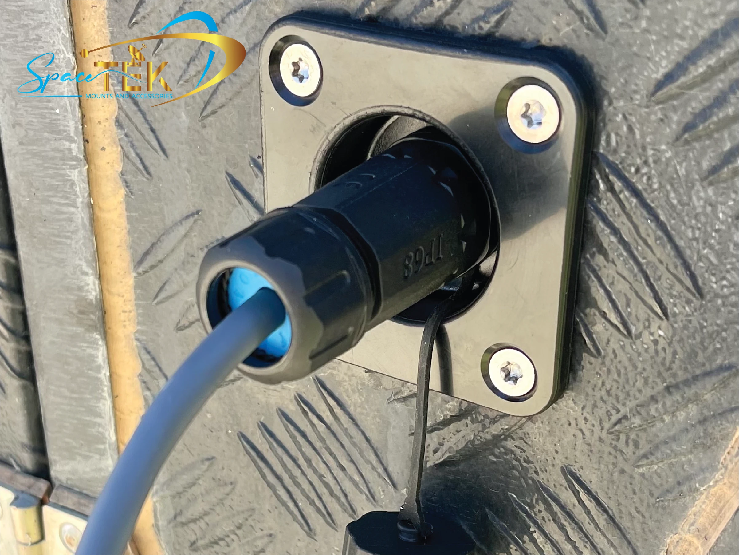 Caravan RV - Gen 3 RJ45 Recessed Data Socket for Starlink (With Backing Plate) SpaceTek