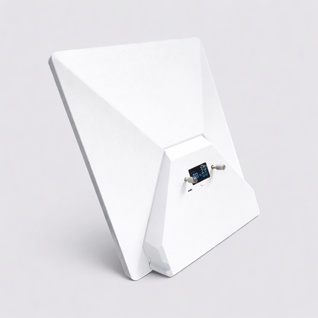 Starlink Mini Integrated LIthium battery in white on the side view