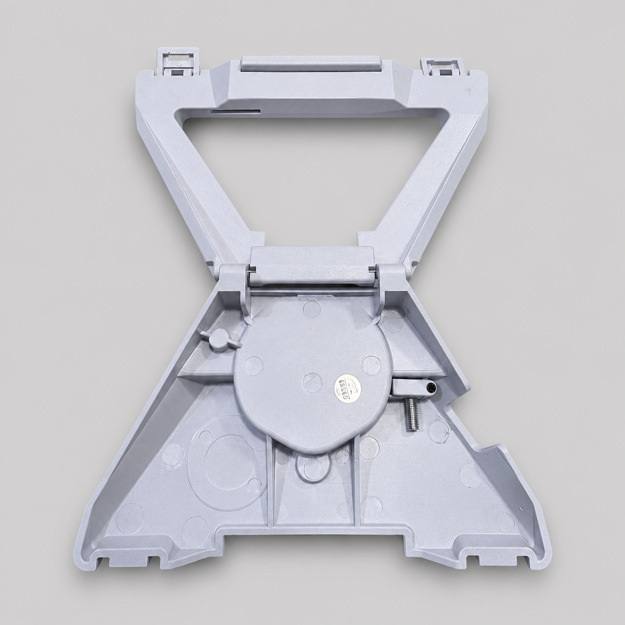 Underside view of the Starlink Gen 3 Standard quick-release combination kickstand showing the hinge, locking mechanism and integrated mounting hardware.