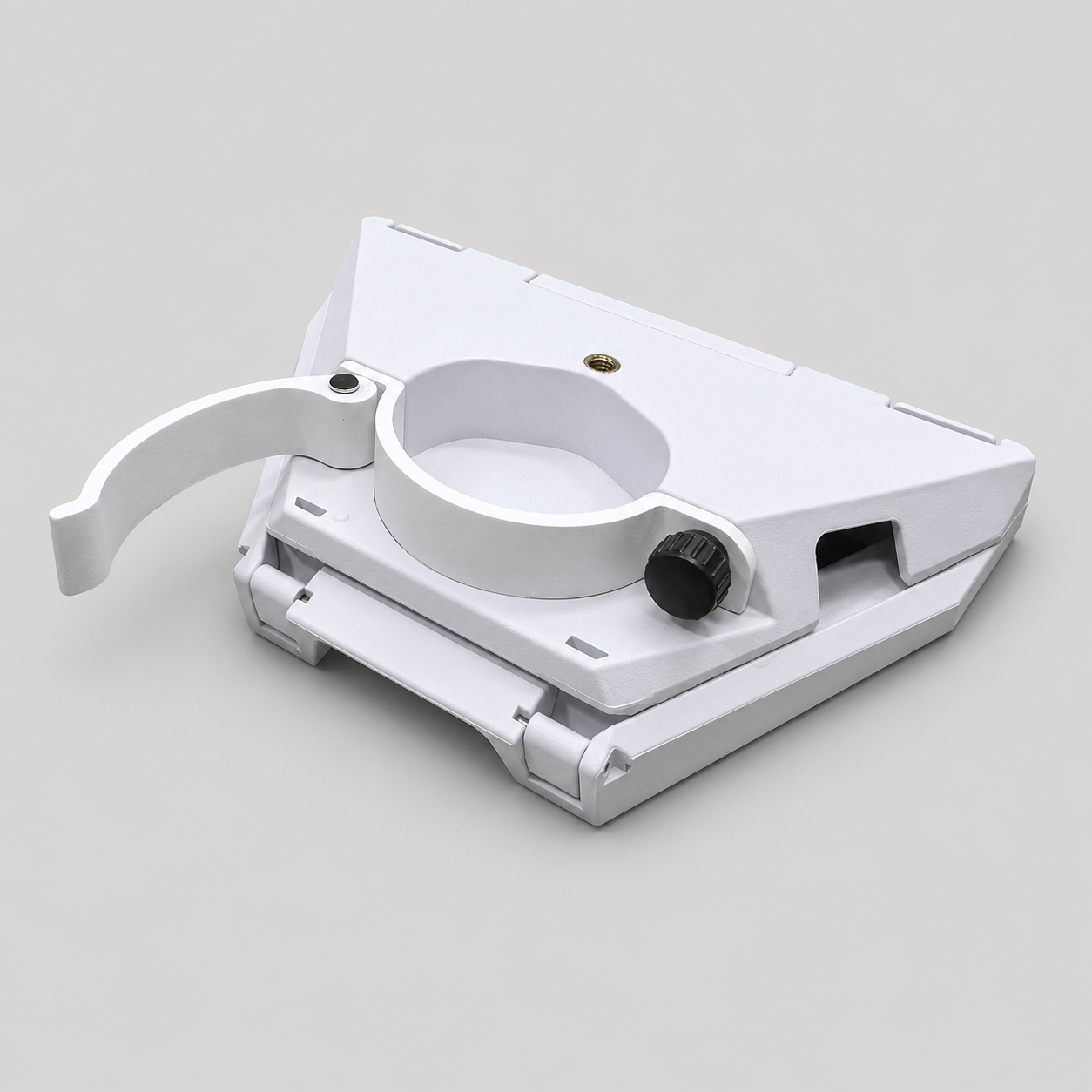 Rear angled view of the Starlink Mini Combination Kickstand supporting a Starlink Mini on its integrated kickstand