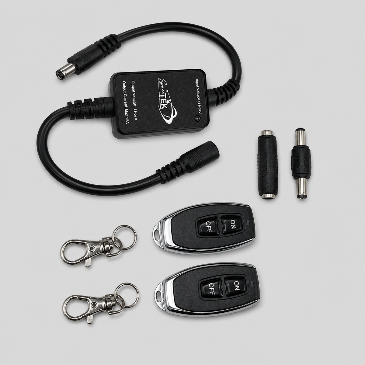 Complete Starlink Mini in-line wireless relay kit including remotes, relay module and DC barrel adapters
