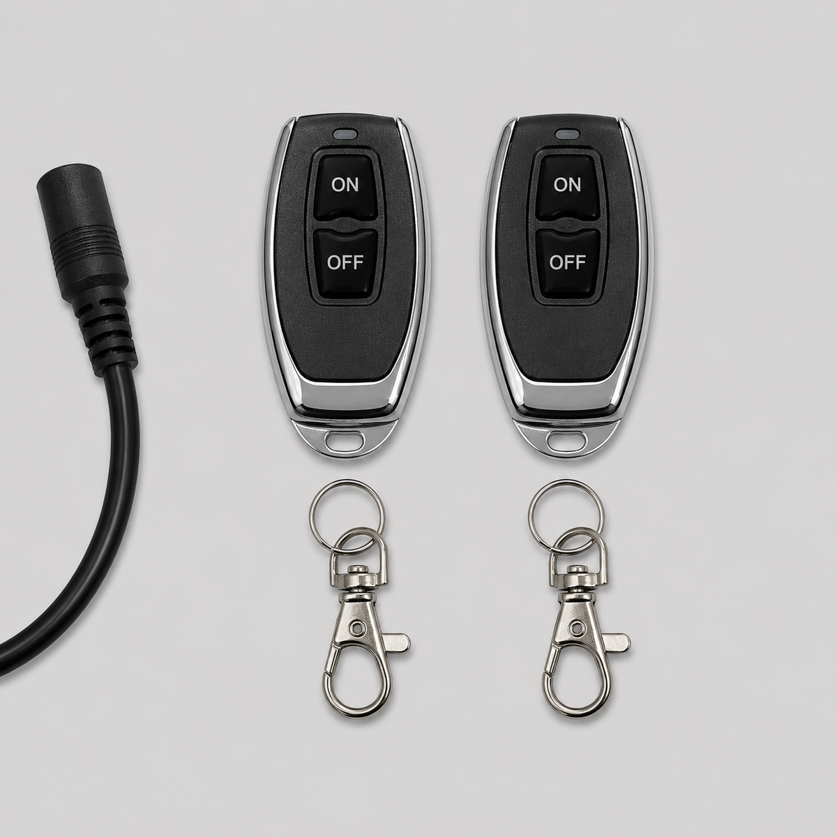 Dual wireless remote controls and key clips for Starlink Mini in-line wireless relay system
